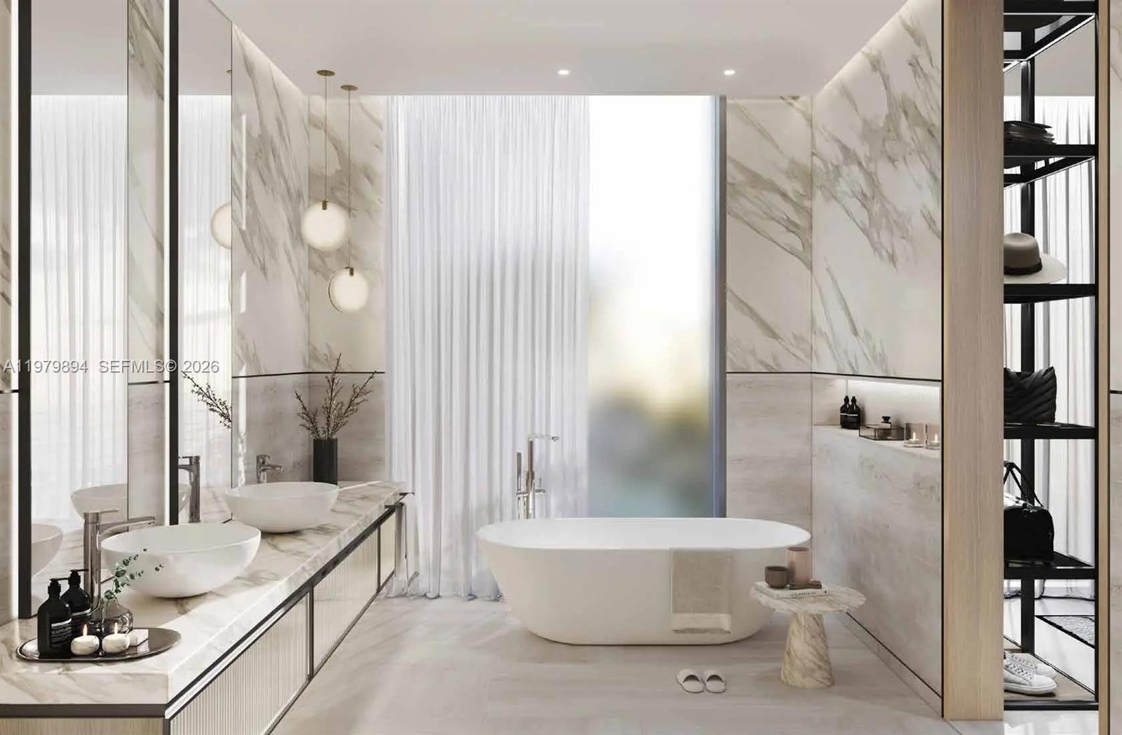 Elegant master bedroom retreat at 501 Palm Jebel Ali Access Road - Luxury Estate in Miami