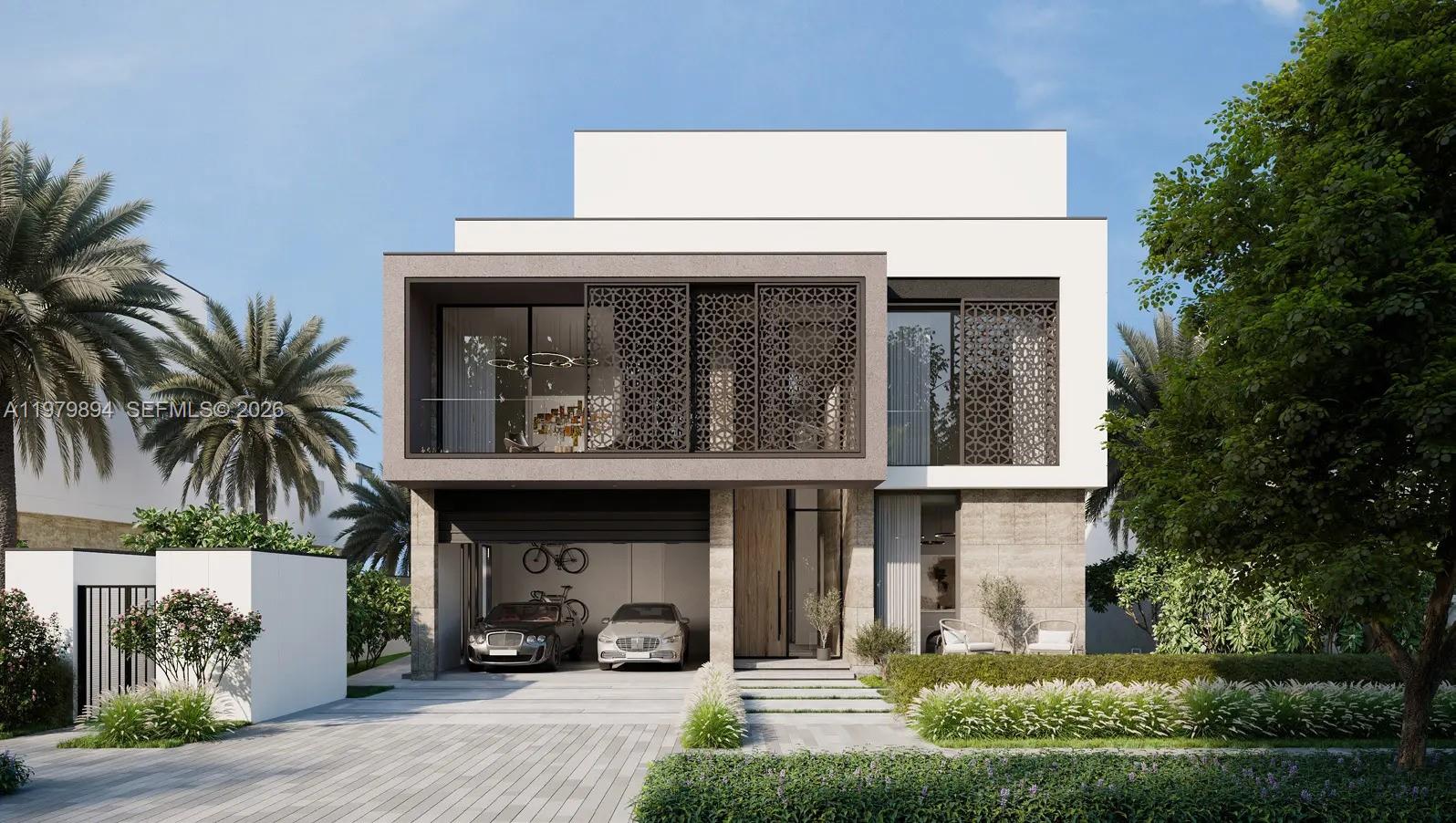 Designer master bathroom at 501 Palm Jebel Ali Access Road - Luxury Estate in Miami
