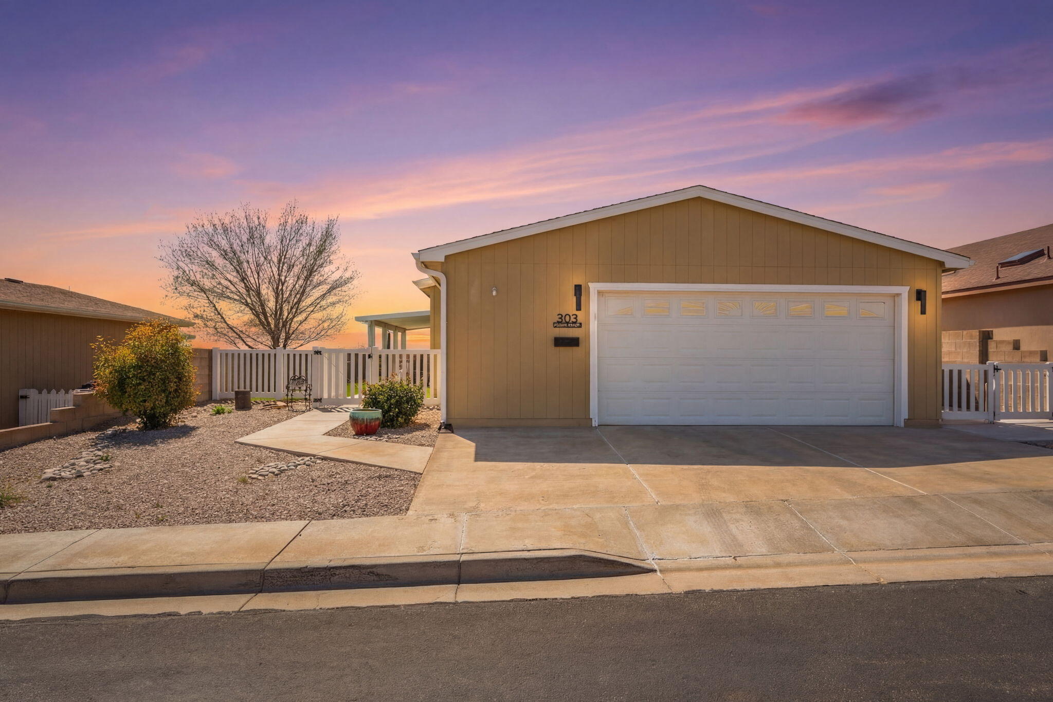 Beautifully maintained single-owner home in the gated 55+ community of Sunrise Bluffs! This standout home offers a premium setting with no neighbors behind and peaceful open desert views. All upgrades were completed in 2025, including $15,000 in a new HVAC system, $5,000 in new appliances, new countertops, upgraded fixtures, $7,000 in new flooring, and $8,000 in artificial turf for beauty and low-maintenance living. Interior features include engineered hardwood floors, a spacious kitchen with abundant cabinet and countertop space, large island, prep sink, and pantry, plus a private primary suite with double vanity, soaking tub, and walk-in shower. Enjoy the extended covered patio, oversized garage, and efficient laundry room with utility sink. Golf cart included with accepted offer.