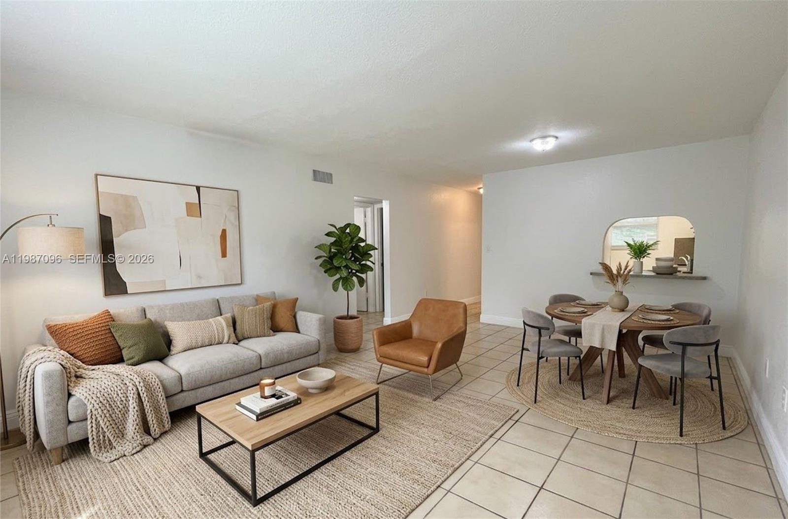 Move in ready recently renovated 2 bedroom 1 bath unit in Palmetto Bay. Modern Kitchen, spacious light filled living room. The community has a pool, and playground laundry facilities and 2 assigned parking spaces.