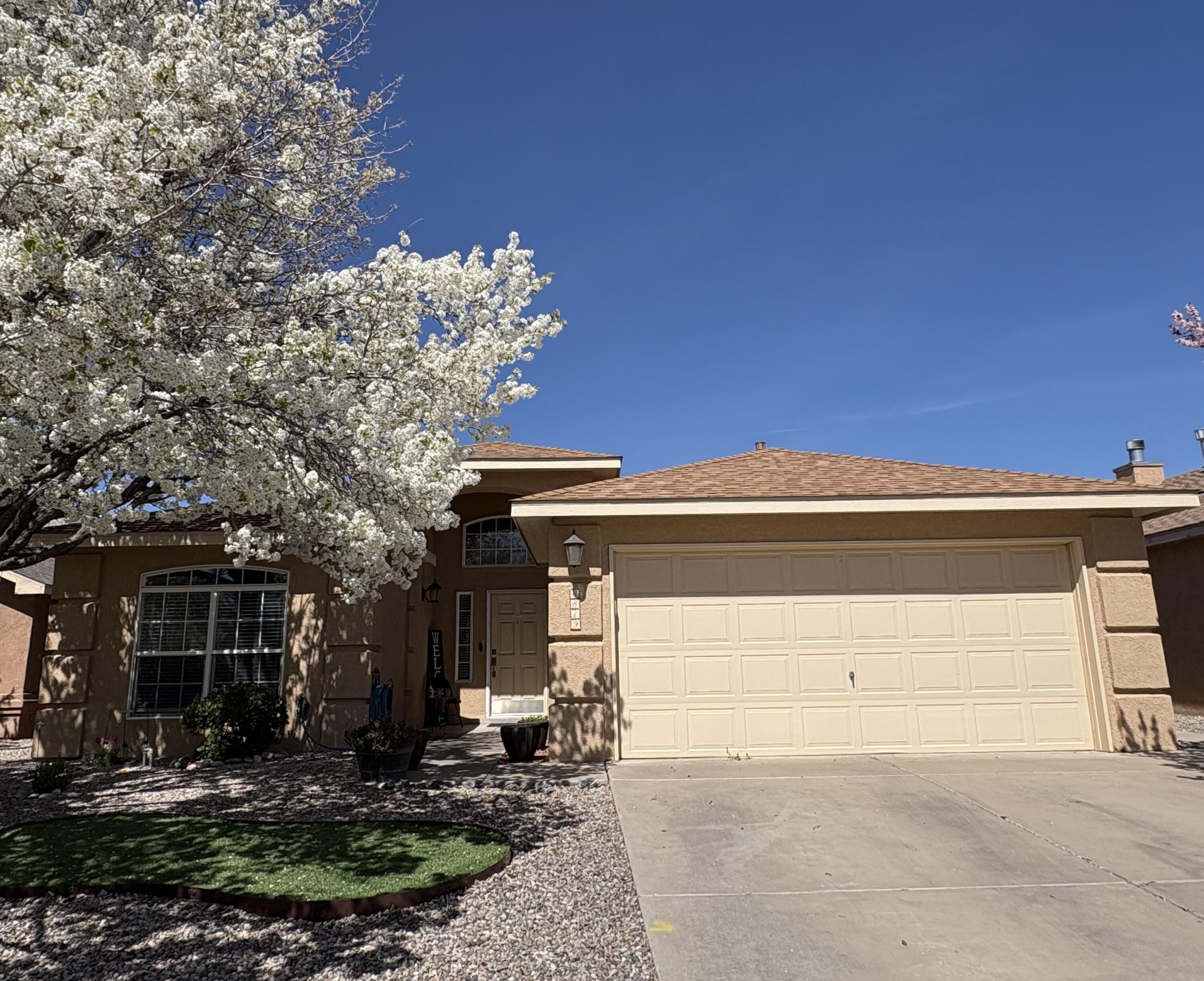 A MUST SEE!!  This move-in ready home is well maintained and immaculate, from wall to wall inside, and property lines outside with its beautifully landscaped front and back yards. The 4 bedrooms and 2 full baths provide individual space and privacy while the open kitchen looks out to the dining room and living area over a breakfast bar, perfect for gatherings while watching the cozy fireplace.  PLUS, all appliance stay!  Schedule your showing today or join us for upcoming Open Houses!