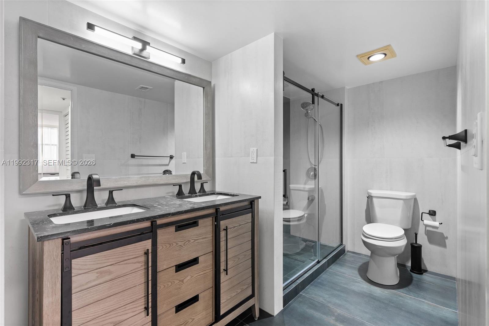 Modern kitchen with designer features at 210 174th St - Condo in Sunny Isles Beach