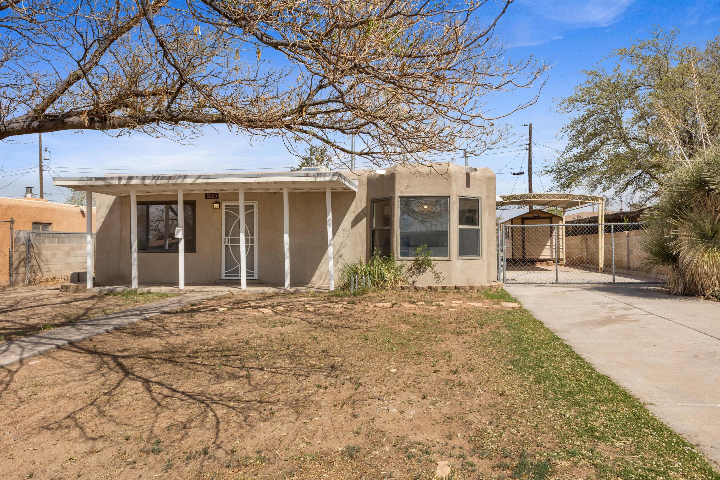 Welcome to 9225 Mescalero Rd NE in the desirable Northeast Heights. This home has been fully remodeled inside, offering a fresh, modern feel with updated finishes throughout. It features a comfortable layout with plenty of natural light, spacious living areas, a functional kitchen with ample storage, and well sized bedrooms. A second living area provides great flexibility and can be used as a home office, playroom, or additional lounge space. The backyard offers plenty of room to relax or entertain, and both nearby parks are within walking distance.