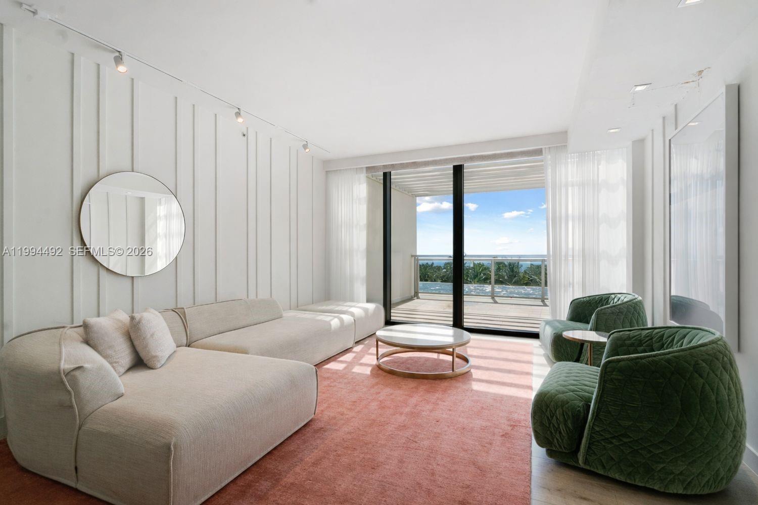 Rare opportunity to own a large oceanfront studio at the iconic W South Beach. Residence 532 is a uniquely positioned 5th-floor unit with direct ocean views, a more spacious-than-typical studio layout, and an extended living area that adds flexibility and comfort. A standout feature is the oversized spa-style soaking tub, a layout detail not found in many units. Located along prestigious Collins Avenue in South Beach’s luxury resort corridor, the W places you near celebrated hotels, dining, culture, and the beach lifestyle that defines Miami Beach. Residents and guests enjoy elite resort-style amenities including private beach service, the WET deck pool, AWAY Spa, FIT fitness center, rooftop tennis, basketball and pickleball courts, and full-service hospitality. This is resort living with the flexibility of personal use and income potential at one of Miami Beach’s most iconic oceanfront addresses.