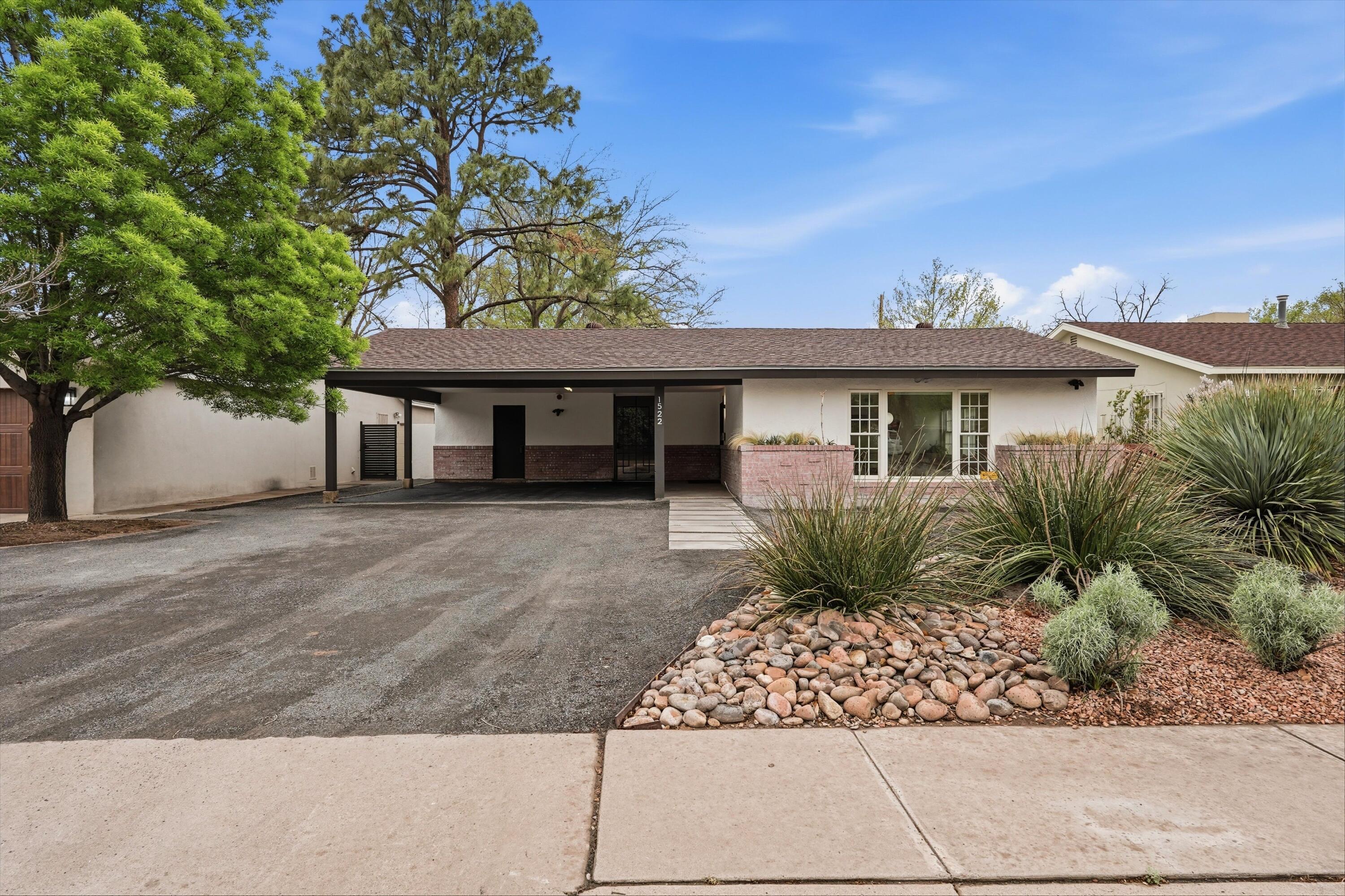 Located in the highly desirable Country Club neighborhood, this beautifully updated home blends classic charm with modern upgrades. Improvements include a new sewer line, updated electrical, fresh paint, stylish flooring, refrigerated A/C, and an updated hot water heater. The fully renovated kitchen features new appliances, while both bathrooms have been thoughtfully refreshed.Spacious and inviting, the versatile layout offers a large living and dining area plus a cozy family room with a fireplace that flows into the kitchen and pantry--ideal for everyday living and entertaining. The generous primary suite provides a comfortable retreat. Outside, enjoy refreshed landscaping, raised garden beds, and a backyard ready to relax or customize. A 2-car carport offers multiple storage areas.