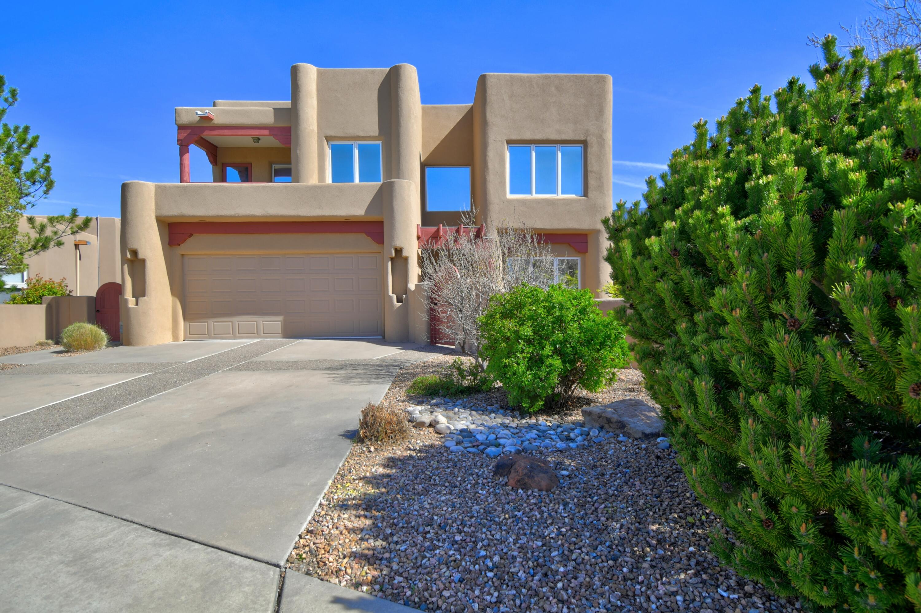 Welcome to your new High Desert home! Nestled at the end of a quiet cul de sac, this charming 4-bedroom property boasts high ceilings that create an inviting, spacious atmosphere. Enjoy countless evenings on the covered porch or soaking up the beautiful mountain views from the outdoor living space. With trails just steps away for those who love to explore and a cozy kiva fireplace perfect for gatherings, this home is all about comfort and enjoyment. Skylights brighten the rooms, letting in abundant natural light. Make this delightful home your own!