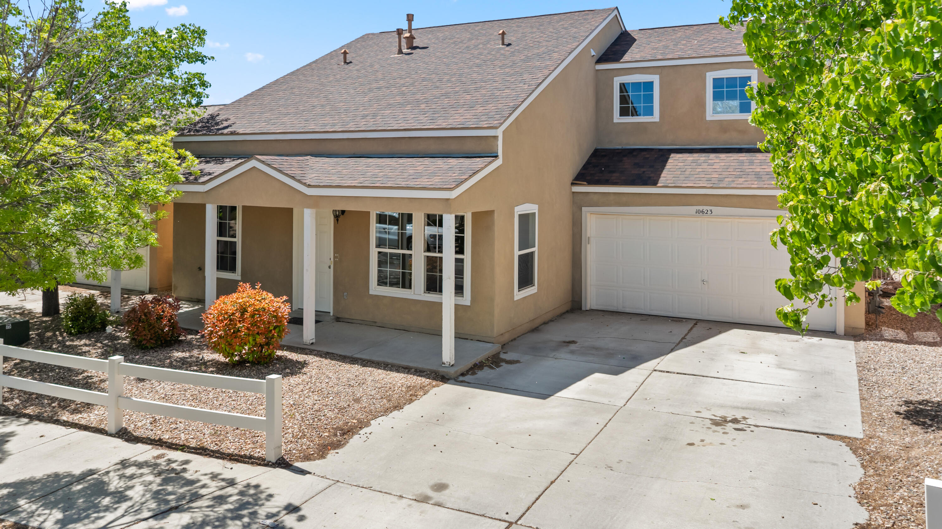 Discover this beautiful Tres Placitas home featuring 4 bedrooms, 2.5 baths, 2 living areas and a 2-car garage.  Recent 2026 updates include luxury vinyl flooring, fresh paint throughout, Samsung stove and dishwasher, 2024 water heater and newer roof.  The flexible floor plan offers great natural light and plenty of space for living, working, or entertaining.  A drive-though garage stall provide convenient backyard access.  Enjoy nearby Tres Placita Park just down the block with playground and walking trails, plus the new Cibola Loop Multigenerational Center just down the street will be opening (hopefully!) this year! Easy access to shopping, schools, and local, delicious dining just minutes away.  This home has been well-loved and updated and is ready for you!