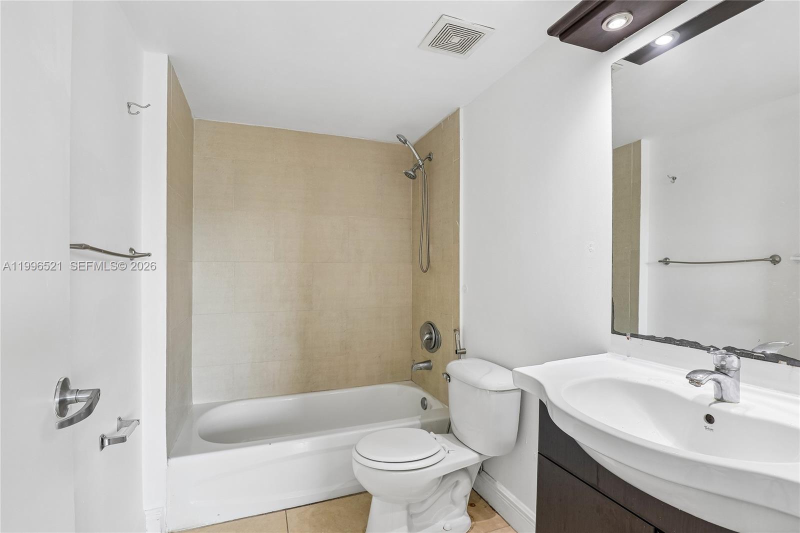 Designer master bathroom at 4137 Stirling Rd - Condo in Dania Beach