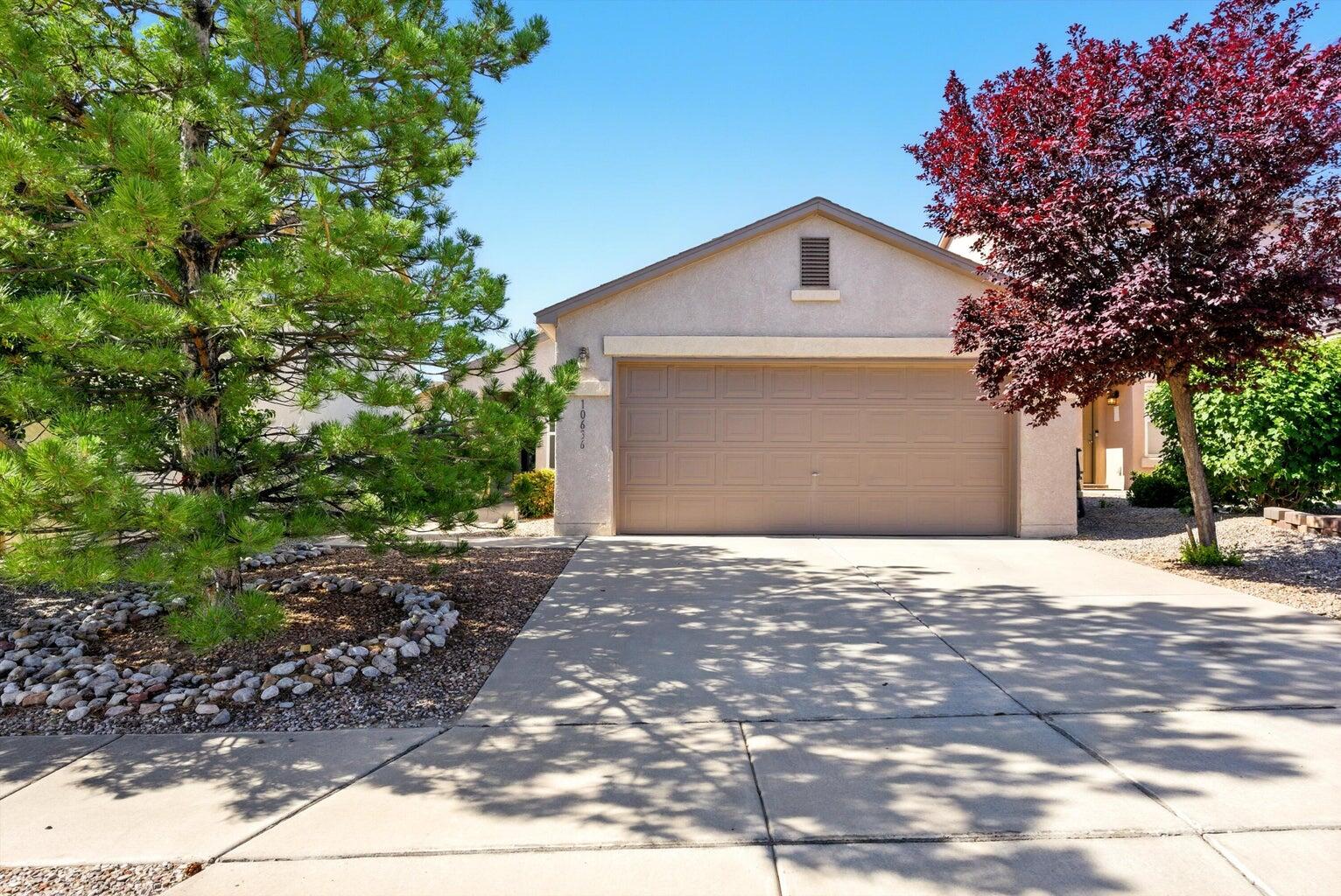 Looking for a immaculate 3bedroom 2bath 2 car garage home in Orchards Park gated community listed for under 300k ? You have found the one ! This community provides an enjoyable pool and park for its residents as a plus. 10636 is a beautifully maintained home that showcases a clean, well-kept exterior. The floor plan is inviting and functional with a cozy feeling throughout. Primary bedroom offers his and hers vanity for that nice spacious feeling. The backyard offers great space to gather, unwind, or simply relax while enjoying the New Mexico weather and skies. Located near local dinning, shopping, movies, gyms, schools, etc. Come view it while it is active for sale.