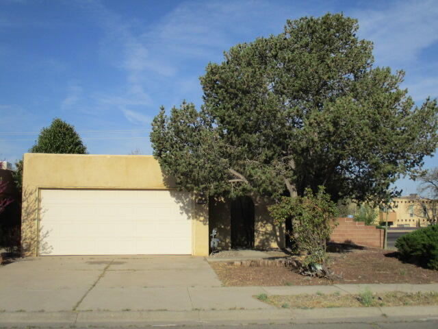 Small private Townhome communmity, close to everything...including the popular Mesa del Oso Golf Course.  Courtyard entry, large living room with raised ceiling & fireplace, dining area plus dining bar, both bedrooms have a private bath, corner lot w/ private yard.  Sold as is with all faults. No pre-closing repairs or payments will be made for any reason. Home is eligible for FHA financing - IE (insurable with repair escrow) - and is FHA 203(k) eligible. Insurability subject to buyer's appraisal. Approval must be granted in advance by HUD's Field Service Manager for utility turn on. If plumbing deficiencies exist, approval for water turn on may be denied; please reference Property Condition Report (PCR). PCR is not to be relied upon in lieu of a home inspection. Equal Housing Opportunity.