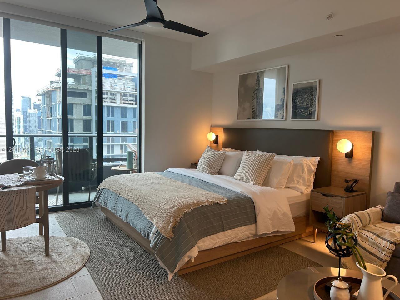 Prime opportunity at Native Downtown, The Gale hotel Miami!! Stunning, brand-new fully furnished studio with breathtaking views and NO rental restrictions, perfect for Airbnb, short-term or long-term rentals.Smart-home technology, and high- impact windows that flood the space with natural light, enjoy access to over 70,000 Sqft of world-class amenities including a rooftop pool, fitness center, spa, bars, restaurants, and concierge services, steps from Brightline station, Bayside, Kaseya Center.Ideal for investors seeking strong rental income.