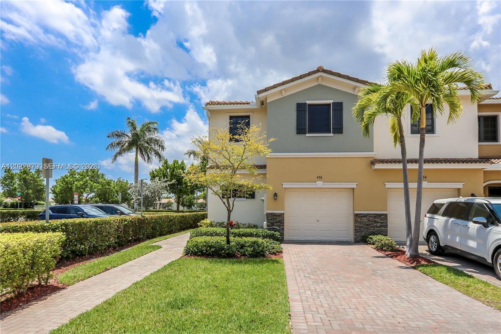 Beautiful corner-unit 3-bedroom, 2-bath townhome located in the highly desirable Aventura Isles community. This well-maintained residence features an upgraded white kitchen with quartz countertops, large white tile flooring throughout the first floor, and wood vinyl flooring on the stairs and entire second level. Enjoy peaceful canal views from the spacious primary bedroom.One of the few townhomes in the community offering this sought-after floor plan. Aventura Isles is a gated community with 24-hour security and resort-style amenities, including a community pool, tennis courts, children's playground, and scenic jogging and walking trails.Conveniently located near Aventura, major highways, shopping, dining, and beaches.