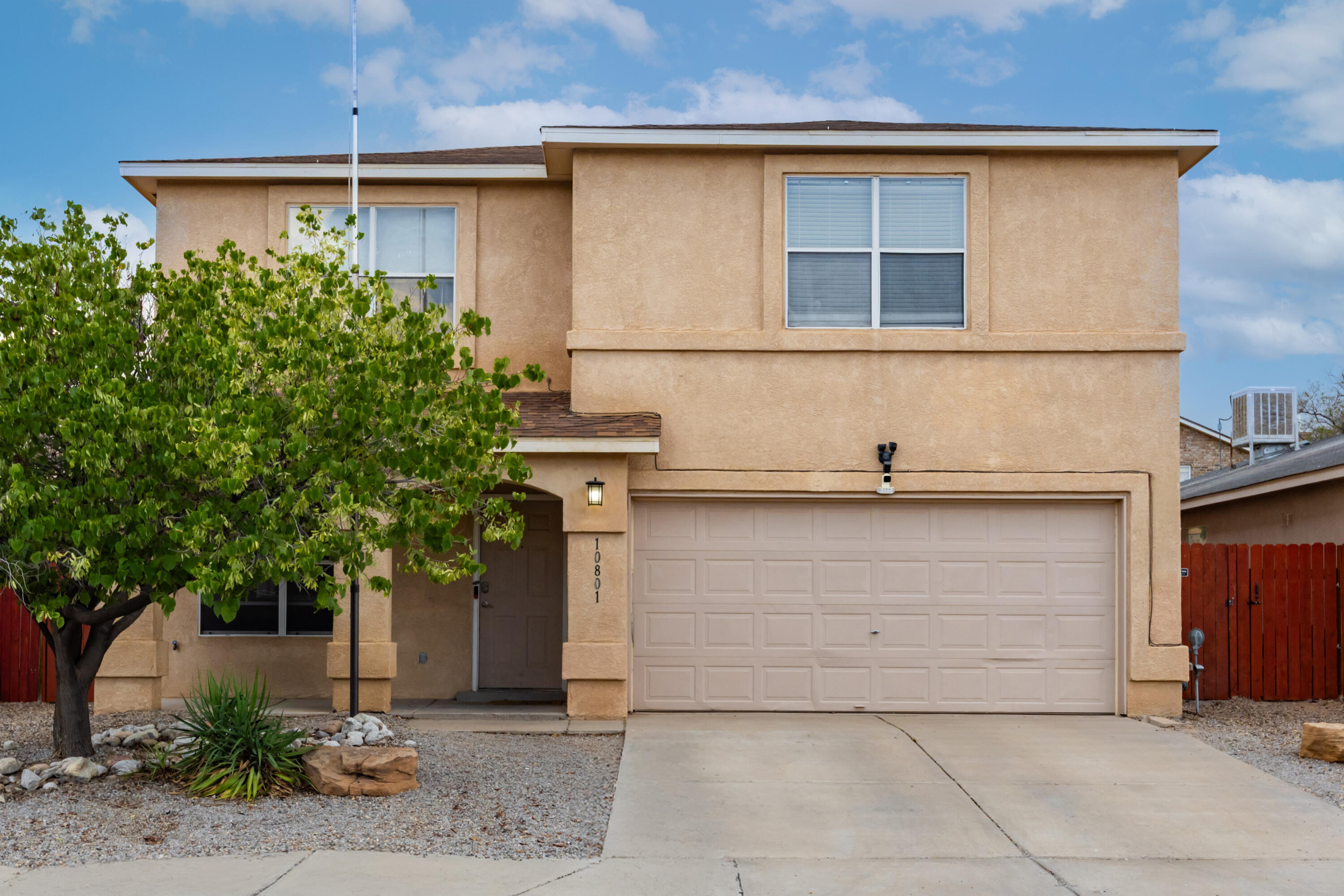 Beautifully updated 4-bedroom, 3-bath home in the sought-after Stonebridge community! Enjoy stylish finishes throughout, including luxury vinyl plank flooring, rich espresso cabinetry, sandstone granite countertops, stainless steel appliances, and a beautifully remodeled primary bath with heated tile floors. The lush backyard offers mature trees, green grass, and a covered patio for year-round outdoor living. Conveniently located just minutes from the vibrant Unser shopping, dining, and entertainment corridor, Rust Medical Center, neighborhood parks, trails, and the community pool and clubhouse. Move-in ready with comfort, style, and an exceptional location!