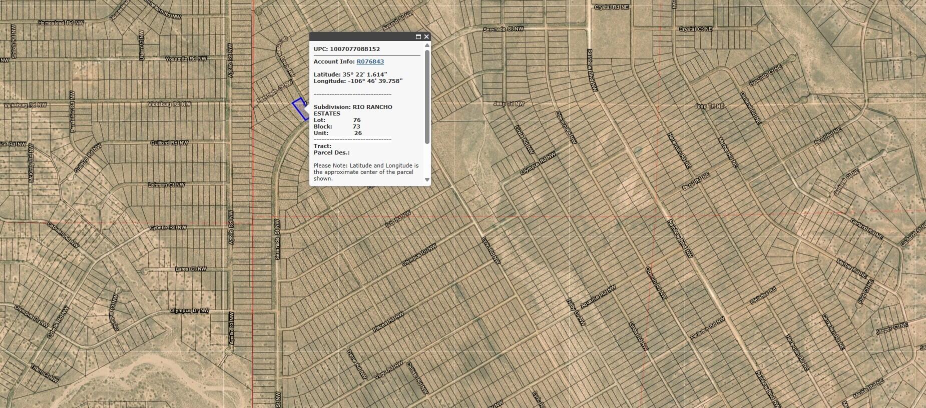 Serenade U26 B73 L76 Street NW 26, Rio Rancho 