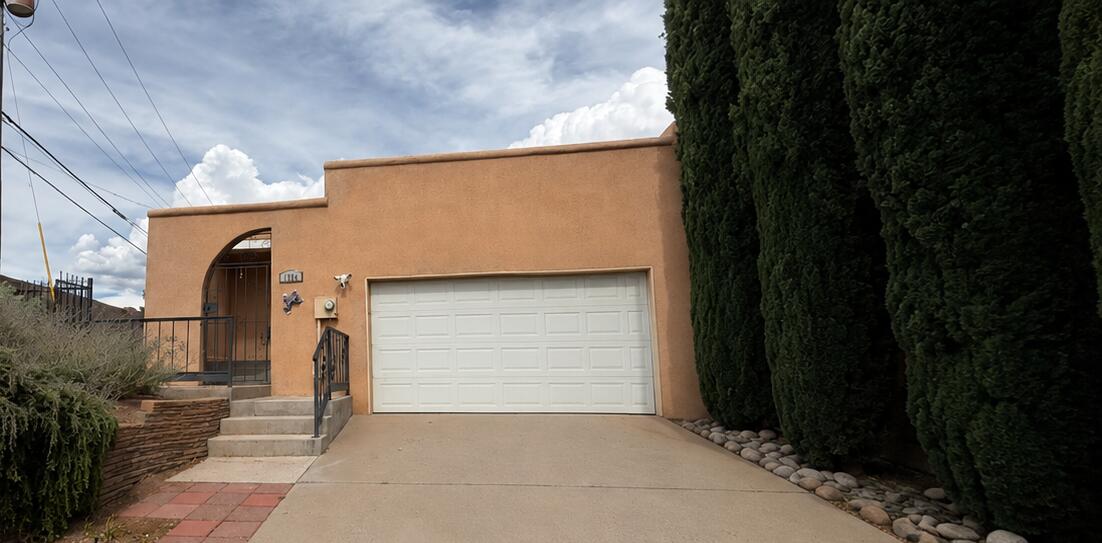 This charming 2-bedroom, 2-bathroom townhome is ready to welcome you home! Nestled at the end of a cul-de-sac, this property offers a wonderful blend of comfort, privacy, and functionality.Enter through a beautiful decorative gate that adds both charm and an extra layer of security. Inside, you'll be greeted by a bright and inviting living room featuring a raised ceiling and comfortable refrigerated air. The refrigerated air system and roof were both installed in 2022, providing added peace of mind. Stucco refresh was done on the home in August 2026.Conveniently located near the front entry is a spacious storage closet. The welcoming kitchen is just off the living room and features beautiful granite countertops and a functional layout designed to make everyday living and entertaining a breeze.The cozy primary bedroom offers a peaceful retreat with direct access to the backyard. The primary bathroom features dual sinks, adding convenience and functionality.Step outside into the private backyard, a perfect spot to relax and unwind. The yard wraps around the side of the home and also offers convenient access from the living room.With its inviting interior, private outdoor space, and desirable cul-de-sac location, this townhome is a must-see!Schedule your private viewing today and see all this charming home has to offer!