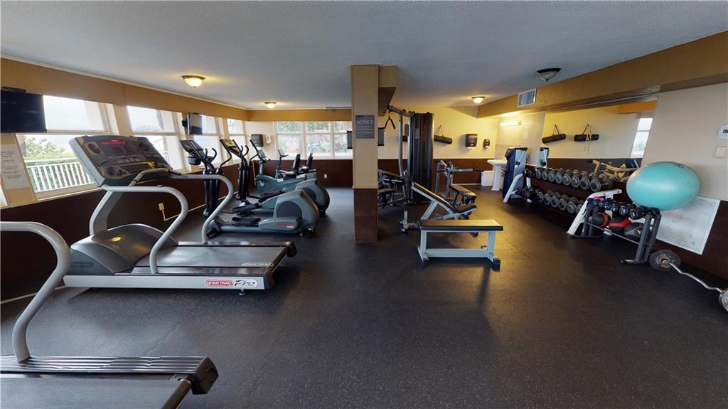 WELL EQUIPPED EXERCISE ROOM