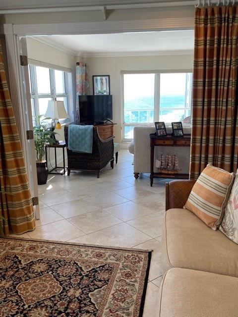 Den facing into the living room.