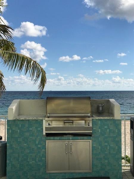 One of the barbeque grills.