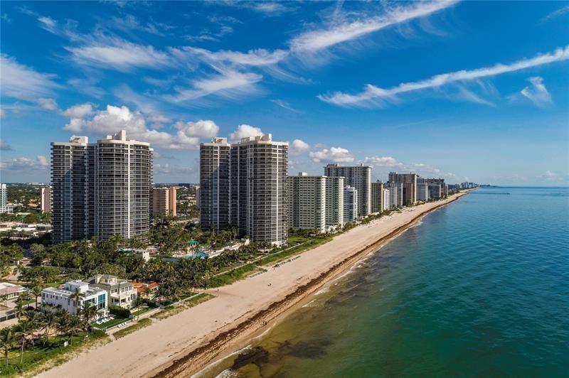 Southpoint as seen from the ocean side; Southpoint is the 3rd and 4th buildings from the left.