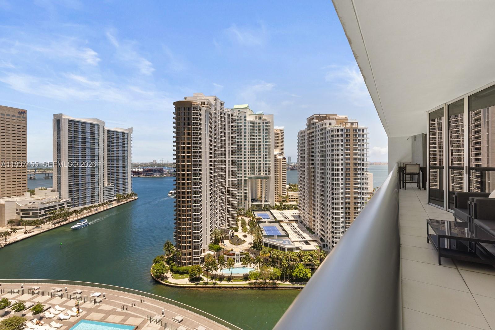 Refined 2BD/2BA residence in the prestigious Icon Brickell Tower II, offering a highly coveted “C” line (04 line). Designed with an elegant open-concept layout and a split floor plan, the home features generous walk-in closets and private balconies in both bedrooms. Floor-to-ceiling glass captures sweeping city and bay views, filling the interiors with natural light. Residents enjoy world-class, five-star amenities including an iconic resort-style pool deck, full-service spa, state-of-the-art fitness center, private theater, concierge services, and 24-hour valet. * "A second assigned parking space on the exclusive reserved 5th floor is available for purchase separately, should the buyer desire an additional assigned parking space.* "Thoughtfully renovated" (See Supplements Remarks).* All furniture and art work can be negotiated if the buyer is interested.