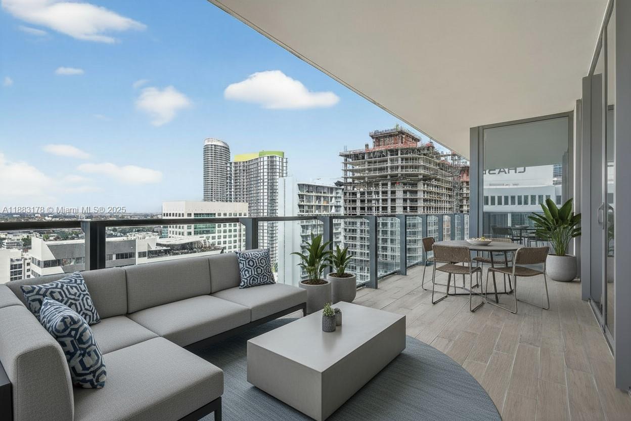 Welcome to RISE and your SW Corner Unit w/ endless skyline & city views. Enjoy Luxury Living w/ 3 full bedrooms, 3.5 baths, Open Layout with High End Quartz Kitchen, great room, wrap around balcony, Floor to Ceiling Glass, lots of natural light. Owner has spent $120k to reconfigure and upgrade the unit for enhanced design, storage, custom closets and more. Almost 1 acre of Amenities, full time doorman, 24 hr concierge, heated pool, gym, spa, theater room, Hamman spa, sauna, steam room, beauty salon, resident café, kids indoor/outdoor rooms, jogging track, fitness center w/ trainer. Be a part of Brickell Citi Center by having direct access to shopping, restaurants & entertainment. Assigned Garage parking, Pets okay, can lease right away.  Lease purchase available if you need to move now, but can't close until later.  **Bank Financing Now Available of April 2026, Building won a major lawsuit*