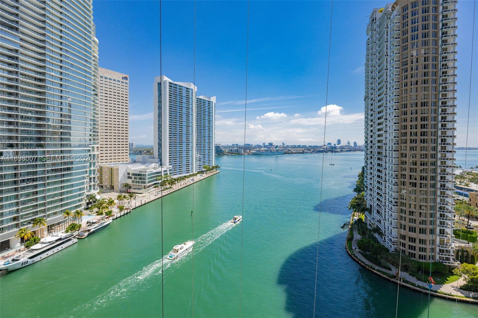 JUST REDUCED AND PRICED TO SELL NOW, this is the lowest priced 02 line at Icon Brickell Tower 1 and a rare opportunity to own one of the building’s most desirable corner residences. This spectacular 2 bedroom, 2 bath unit offers sweeping, unobstructed views of Biscayne Bay, the ocean, downtown skyline, and the Miami River from a large private balcony. Floor to ceiling glass fills the space with natural light, complemented by marble floors throughout and a well-maintained interior. Icon Brickell delivers resort level living with world class amenities including a renowned pool deck, full-service spa, state of the art fitness center, theater, party rooms, and on-site dining at Cipriani and Cantina La Veinte. Located in the heart of Brickell, just steps to Brickell City Centre, top restaurants, cafes, parks, and the financial district. Includes one assigned parking space. Exceptional value in one of Miami’s hottest buildings. Easy to show.