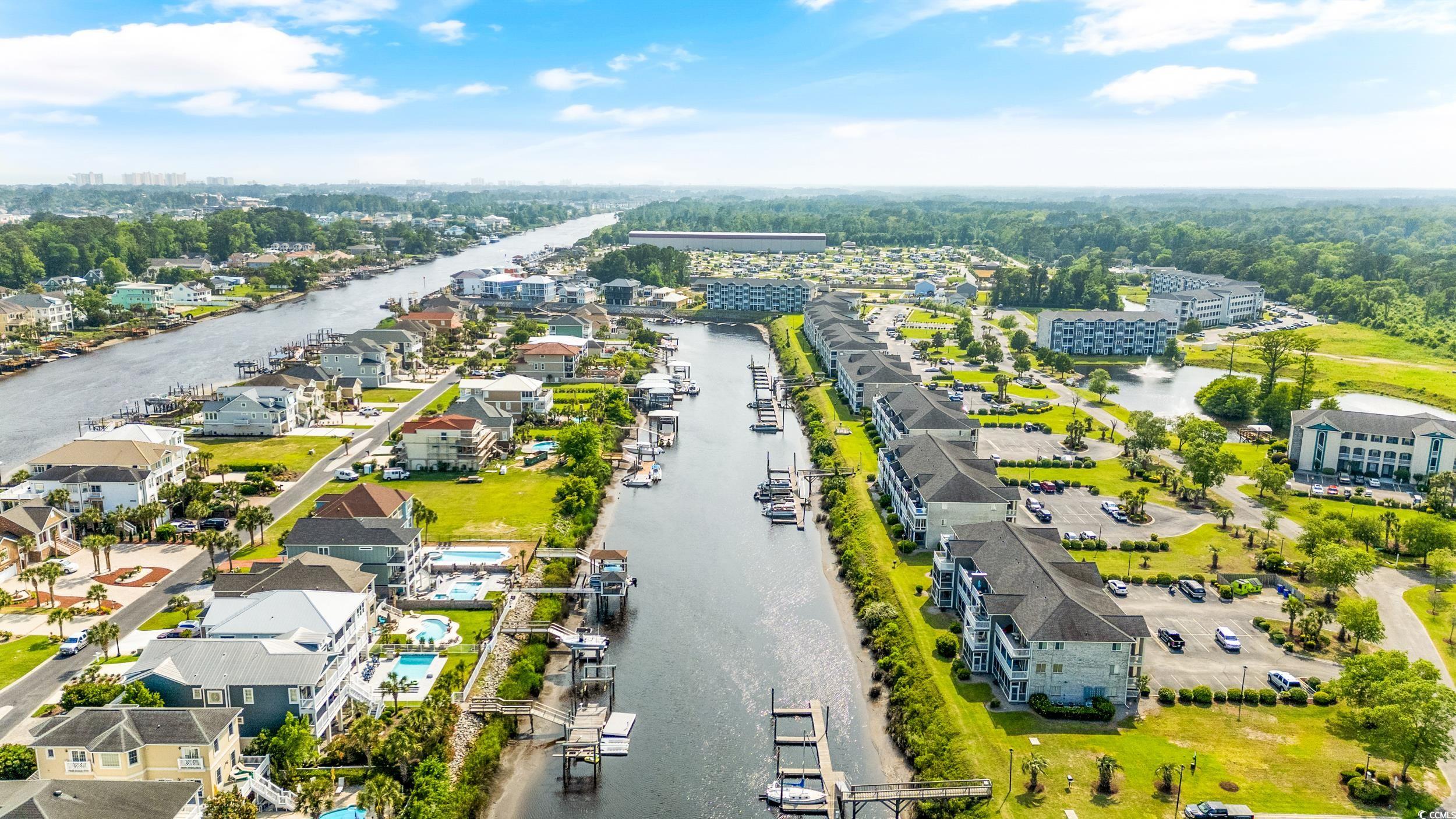 Bird's eye view of a large body of water