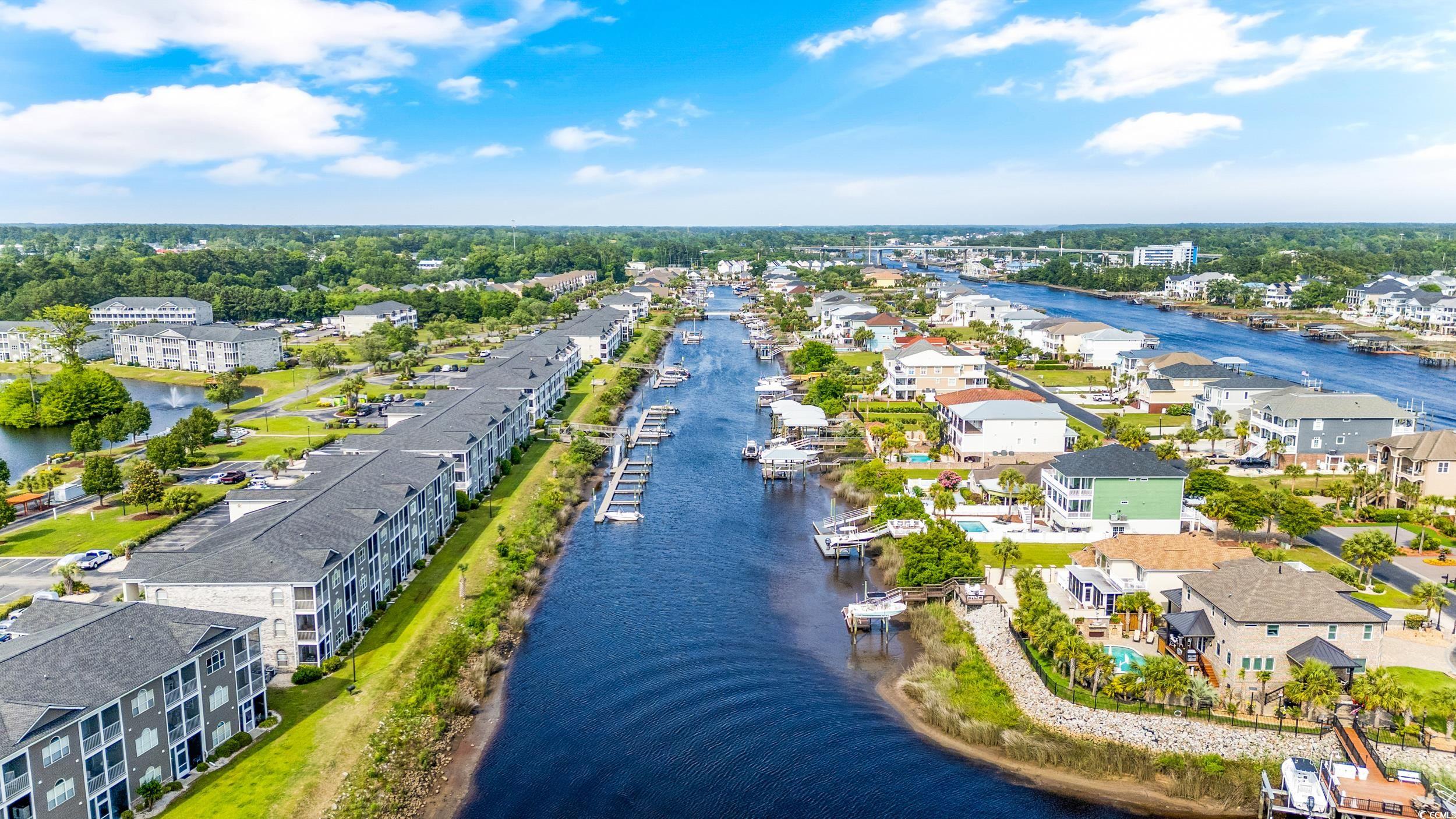 Drone / aerial view of a large body of water