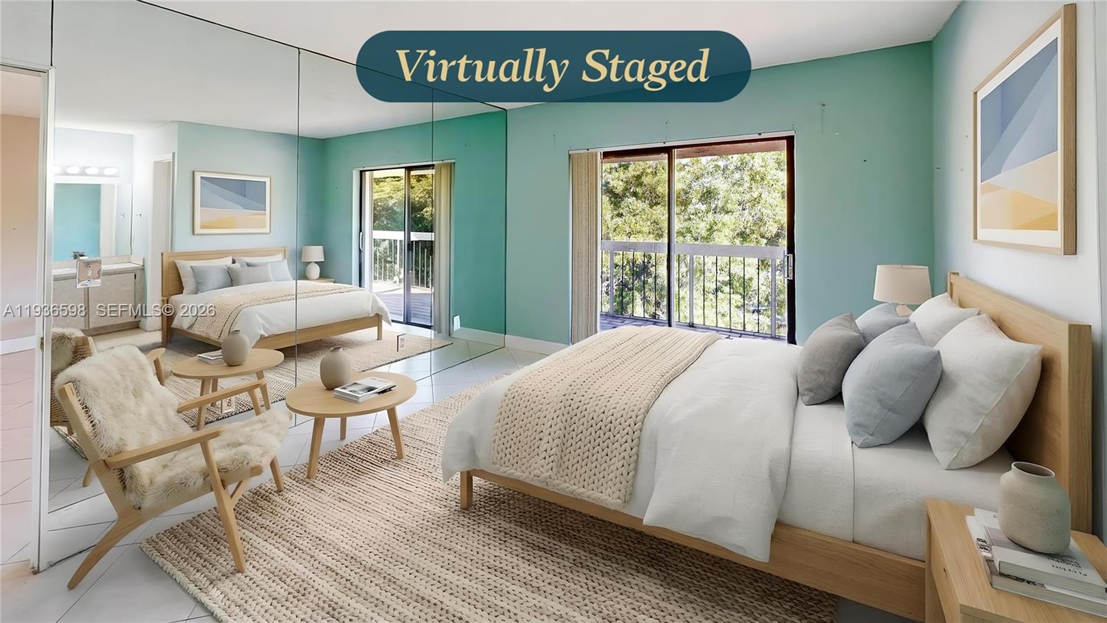 Elegant master bedroom retreat at 1300 122nd Ave - Condo in Miami