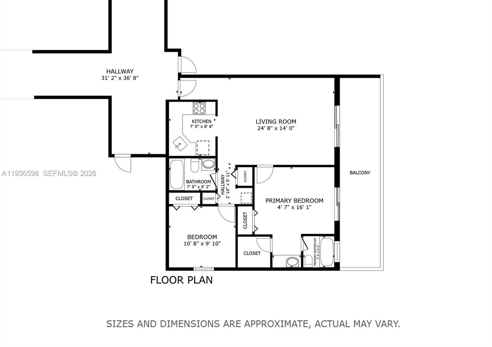 Modern kitchen with designer features at 1300 122nd Ave - Condo in Miami