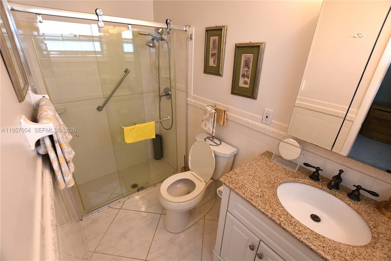 Designer master bathroom at 2750 Emory Dr East - Condo in West Palm Beach