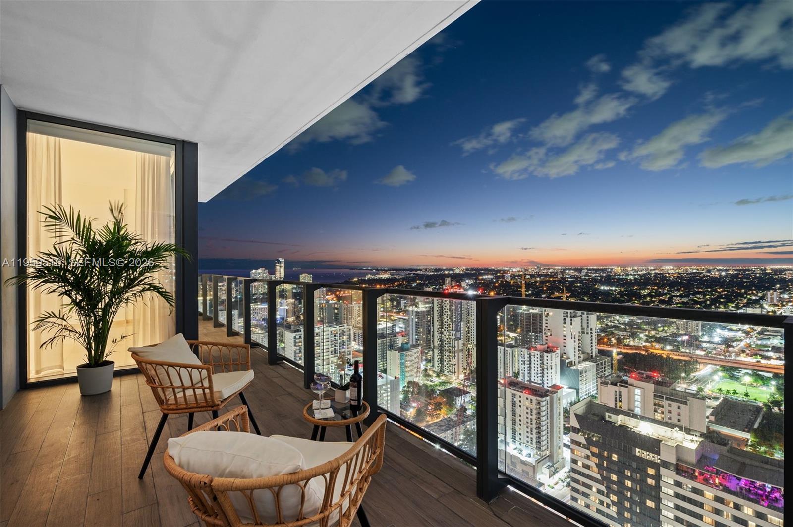 Luxury in the sky. A rare high-floor corner 3BD/3.5BA at RISE in Brickell City Centre offering an oversized wraparound balcony with breathtaking sunset views over Biscayne Bay and the Miami River, a true entertainer’s dream and a front-row seat to Miami’s skyline. This sun-drenched residence features a seamless, elegant layout with floor-to-ceiling glass, custom lighting throughout, electric blinds in living areas, and drapery in bedrooms, impeccably maintained, with built-in closets and a generous primary suite featuring a spa-like bath and walk-in closet. This luxury RISE residence offers nearly an acre of resort-style amenities including 24-hour concierge and doorman, heated pool, state-of-the-art fitness center with trainer, spa, Hammam, sauna, steam room, theater, beauty salon, resident café, kids indoor/outdoor rooms, jogging track, tropical gardens, and BBQ areas, perfectly positioned atop Brickell City Centre, steps from Miami’s best shopping, dining, and entertainment, this is not just a home, it’s a lifestyle.