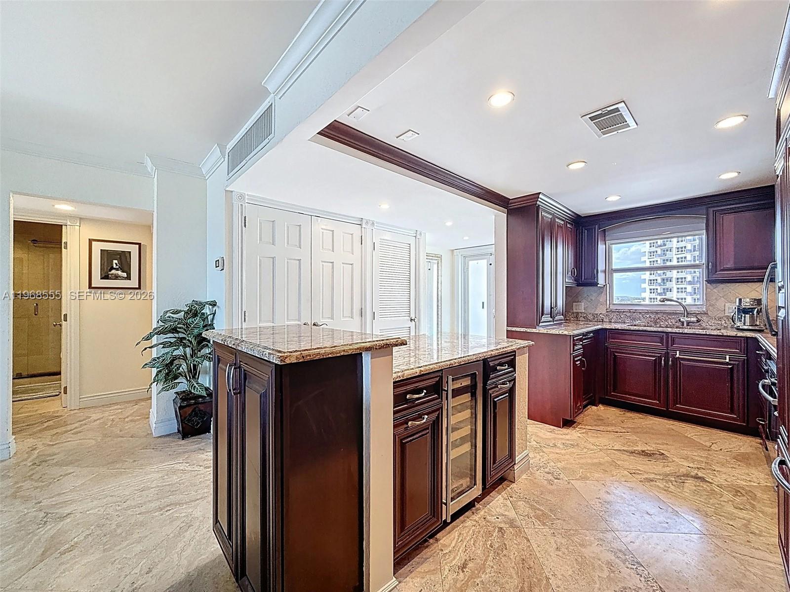 Spacious living room with panoramic views at 328 Ocean Blvd - Condo in Pompano Beach