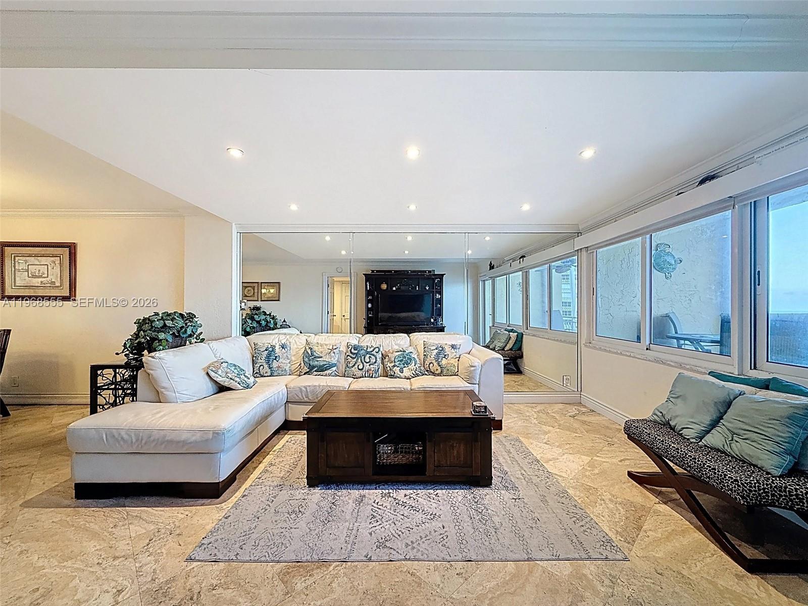 Modern kitchen with designer features at 328 Ocean Blvd - Condo in Pompano Beach