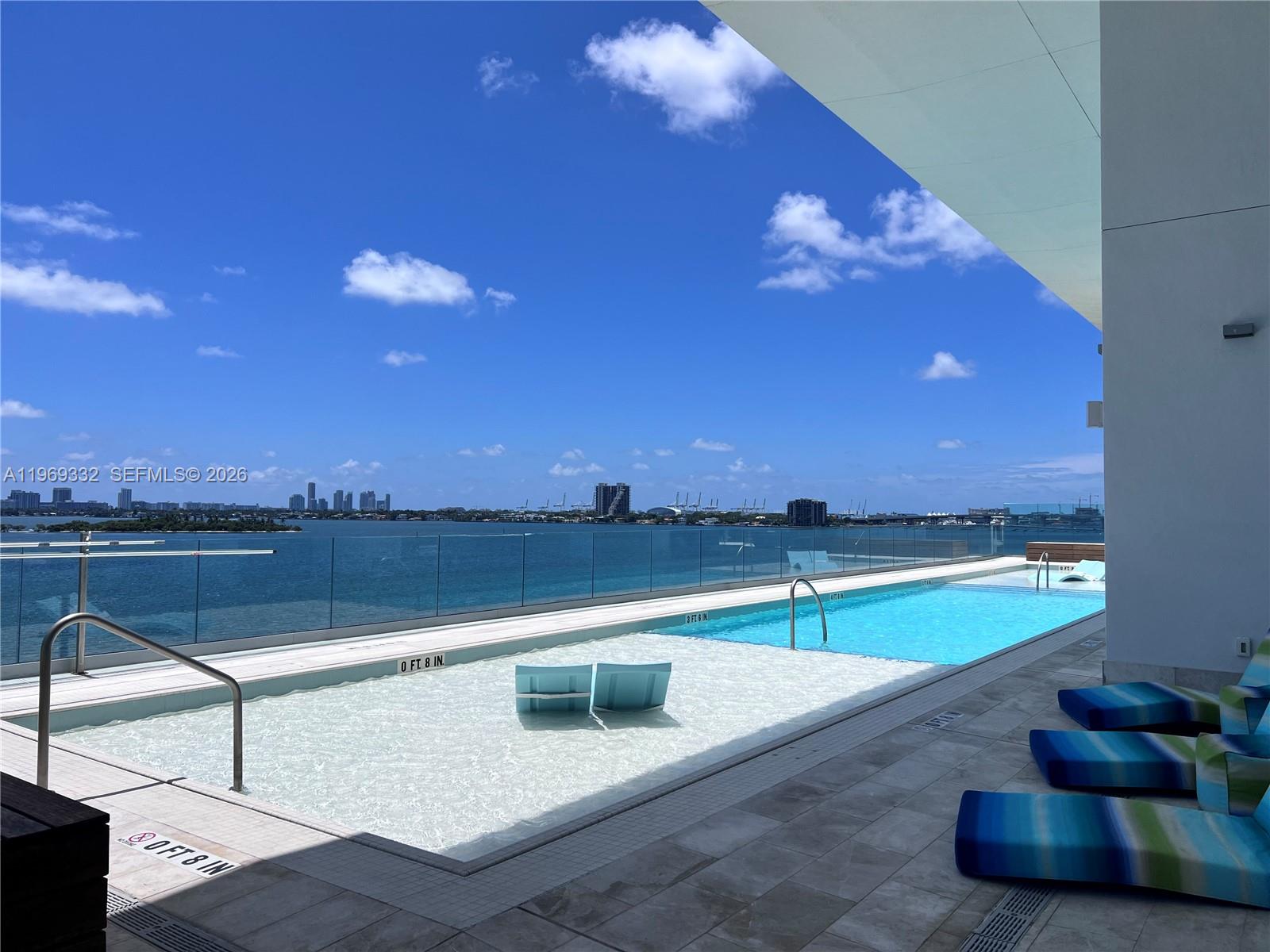 Spectacular corner unit located at Missoni Baia - the latest addition to Edgewater! Created by a collaboration between world-renowned Italian fashion house, Missoni, and OKO Group, this 57-story residential work of art. Beautiful 2 bedroom, 2 bathrooms apartment. Marble floors throughout the apartment: marble counter top on the kitchen island; wolf appliances; one assigned parking.