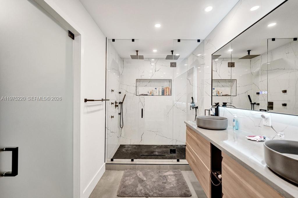 Designer master bathroom at 4660 37th Ave - Home in Dania Beach