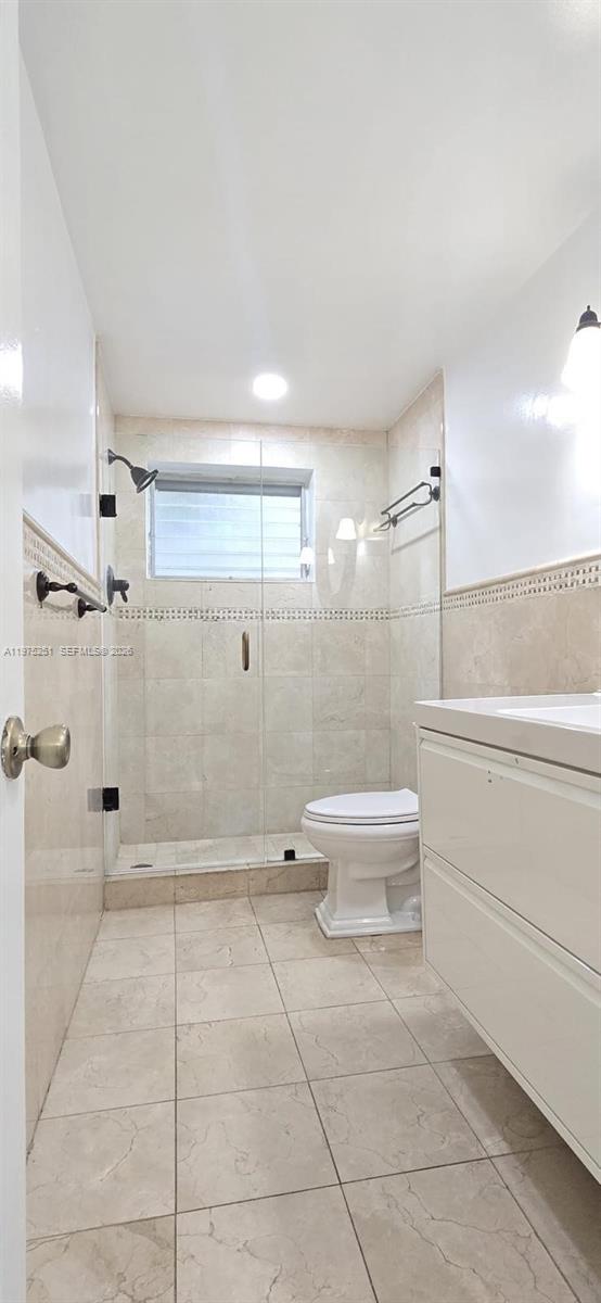 Designer master bathroom at 10110 Bay Harbor Dr - Condo in Bay Harbor Islands
