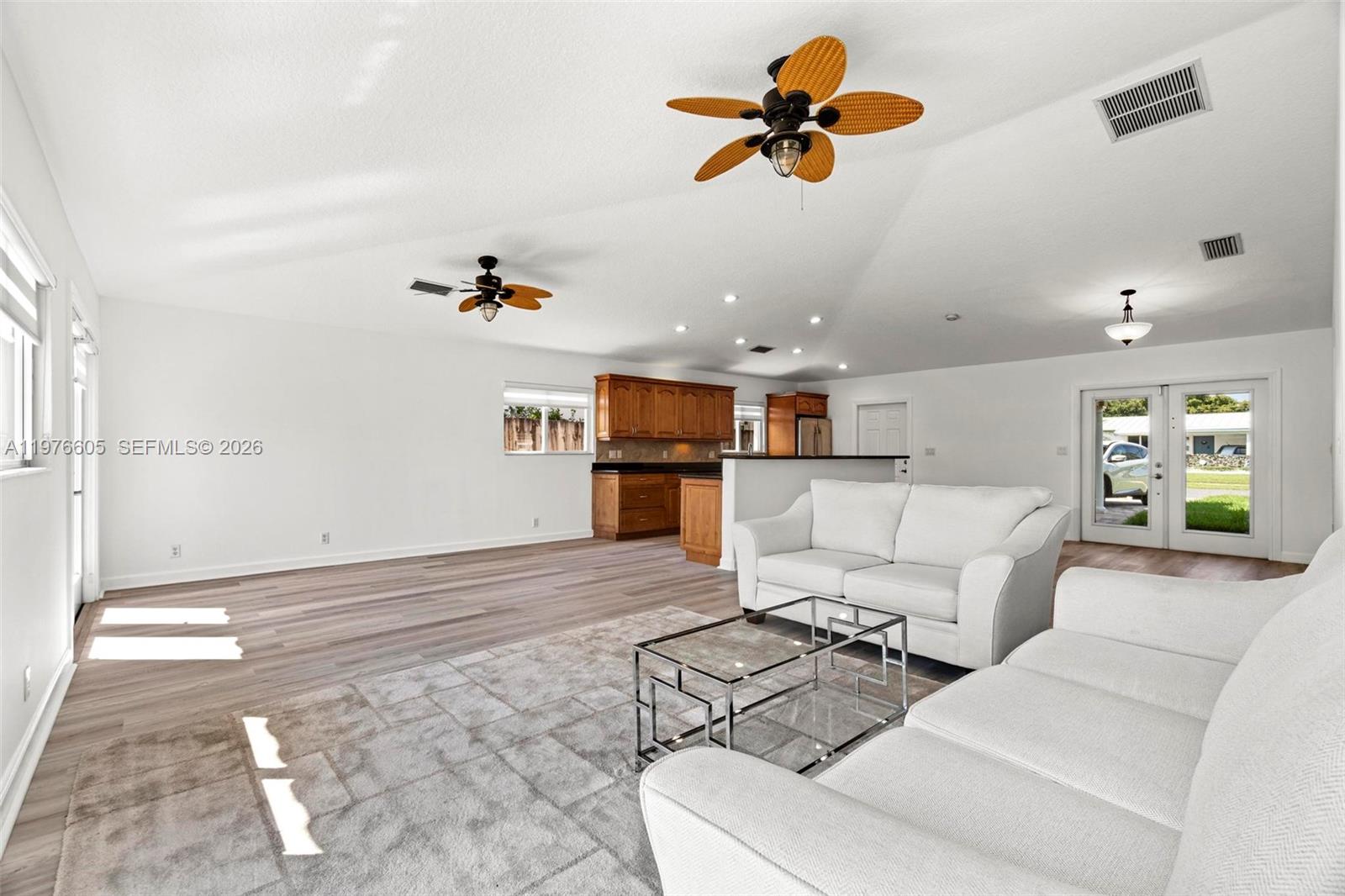 Modern kitchen with designer features at 947 Nautilus Isle - Home in Dania Beach