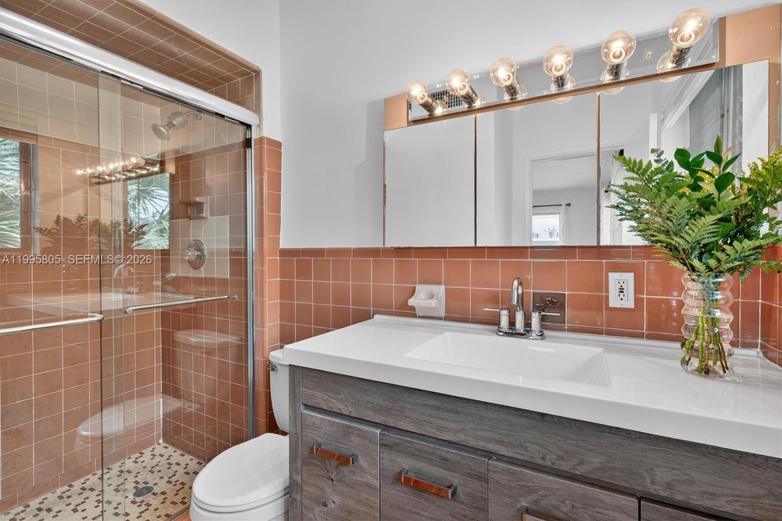 Modern kitchen with designer features at 10081 Bay Harbor Dr - Condo in Bay Harbor Islands