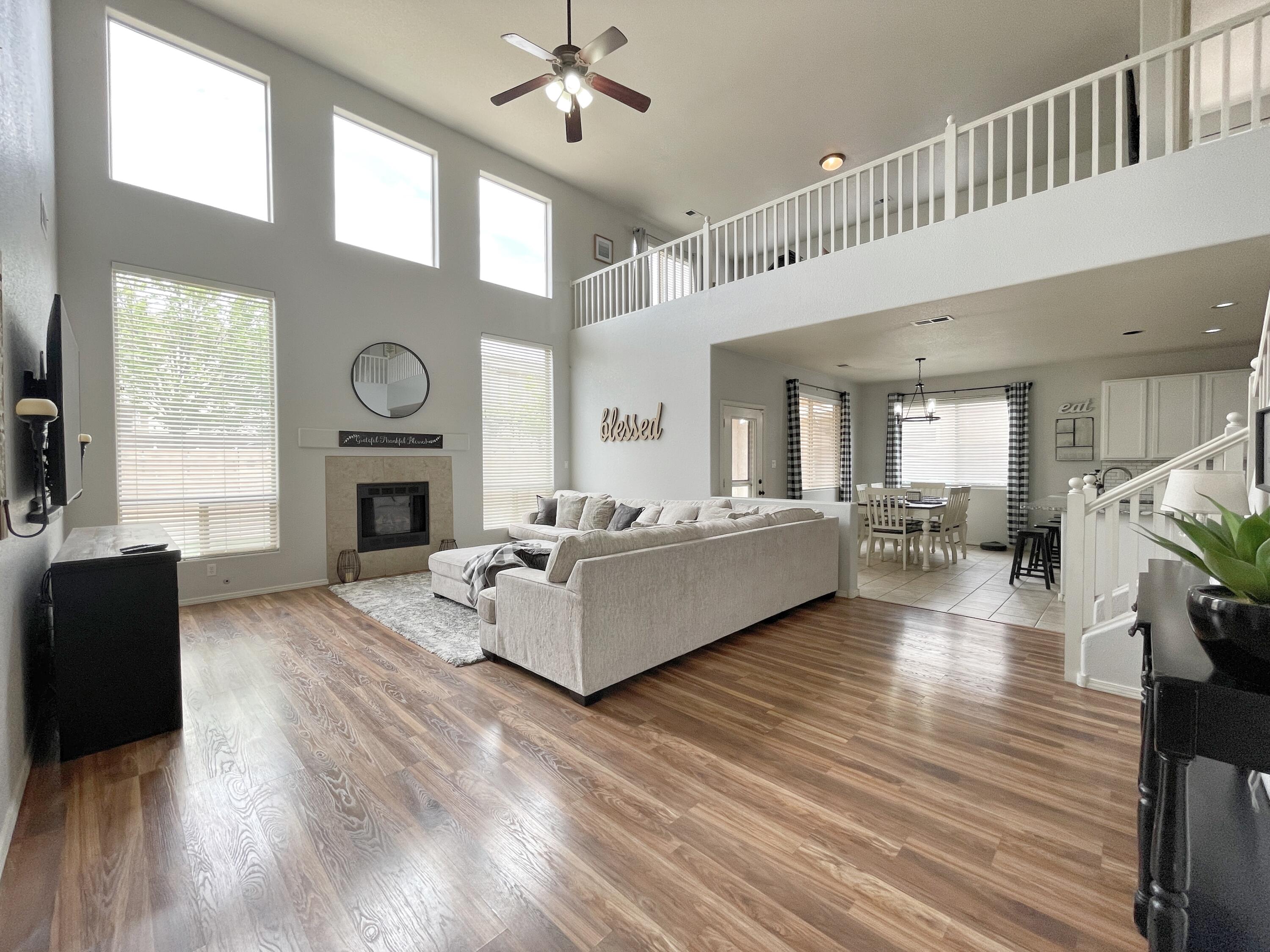 Do you need an abundance of space, and dream of a light-filled home that offers a great layout with multiple gathering spaces?  Here it is!  This home has been creatively re-designed to add more bedroom/flex space if needed to the four original bedrooms. One of the spaces is currently set up as an office and the other a great workout room.  Aside from the extra living spaces, you must take a look at the spacious primary bedroom and huge loft.  This home has been lovingly maintained and is right next to a beautiful park.  What is better than the ease of a very low maintenance backyard with access to beautiful lush area to relax right next door!  Do not wait to schedule a showing on this beauty!