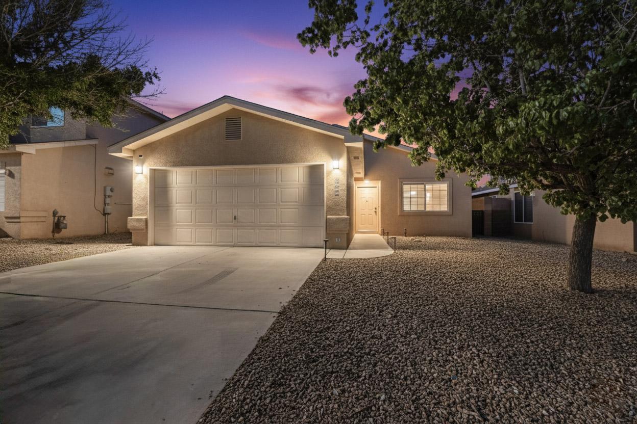 Located in the Country Meadows subdivision of Ventana Ranch, this charming single story, 3-bedroom, 2-bath home offers 1,400 sq. ft. ofcomfortable living space and a 2-car garage. The spacious great room features vaulted ceilings and flows seamlessly into the kitchen, complete with abreakfast nook, island, bar seating, and stainless steel appliances--including the refrigerator. The primary suite offers a large walk-in closet, open vanity area and double sinks. Enjoy the beautiful, low-maintenance backyard featuring a putting green, turf, and a covered patio--perfect for relaxing or entertaining. Additional highlights include  solar, security system, refrigerated AC with smart thermostat and access to community amenities such as a pool andwalking trails. Welcome home!