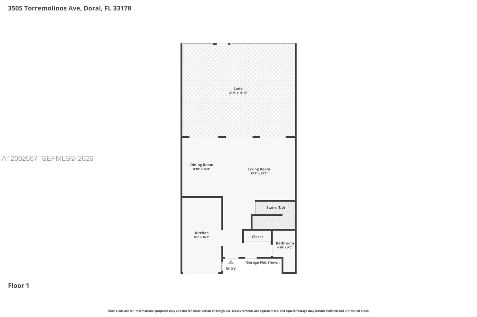 Open-concept living area at 3505 Torremolinos Ave - Townhouse in Doral