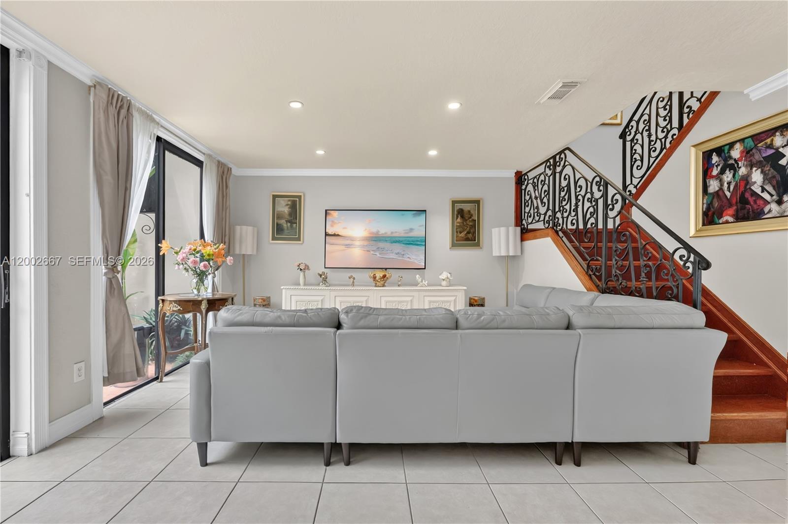 Modern kitchen with designer features at 3505 Torremolinos Ave - Townhouse in Doral