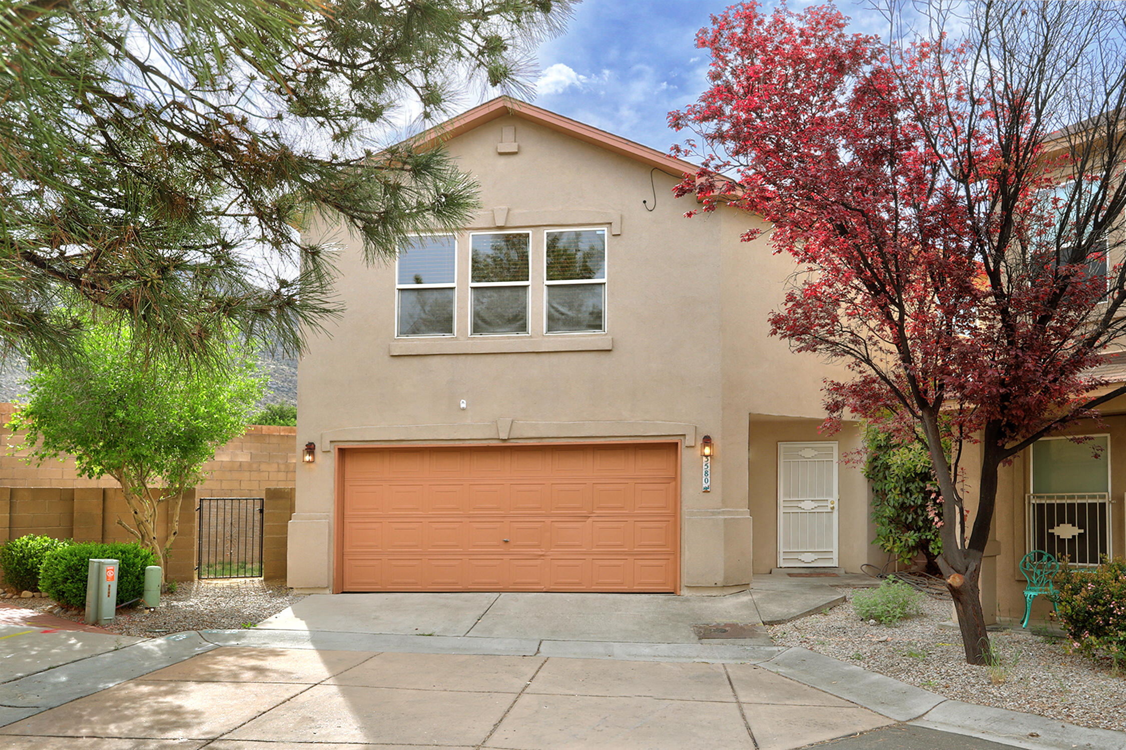 Foothill low maintenance with mountain view. New quartz kitchen counter, new stainless steel appliances range/oven, vent hood, dishwasher, kitchen sink and faucet.  No carpet throughout.  Tiles in all wet area, vinyl flooring in living room, stairs ways too.  Fresh paint.  Loft upstairs as 2nd living area. Convenient location 5-8 minutes to many trails at foothills for hiking, biking or walking your best friends. Biking and walking trails along Tramway Blvd.  5 minutes to Smith grocery store.  10 minutes to I-40 Freeway,   Foothill shopping center with restaurants, Icon cinema, and Sprouts. Walking distance to YMCA with pool, for afterschool kids activities. Eldorado High district. Easy care landscape. Move-in ready.