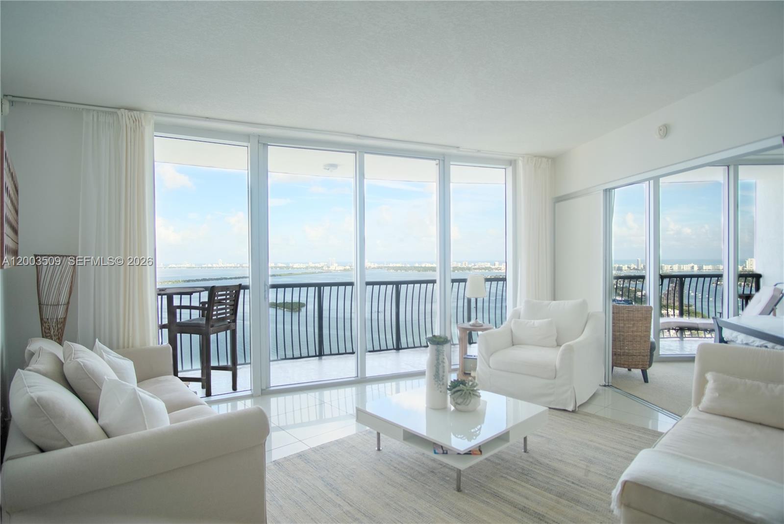 Stunning views from the 46th floor showcase a spectacular panorama of Biscayne Bay, Miami Beach, and Venetian Islands, all within feet of your doorstep. This fully furnished split 2 bedroom, 2 bath home features floor to ceiling windows and in-unit laundry. Opera Tower residents have access to a variety of wonderful building amenities, including a fitness center, pool & jacuzzi tubs, sauna, a 24-hour concierge, valet parking, a clubroom, and a business center. The building also has a convenience store, dry cleaners, a hair salon, and a restaurant & bar located on its ground-floor. Located in prime Edgewater on Margaret Pace Park, this amazing location affords close proximity to all of the best neighborhoods in Miami.