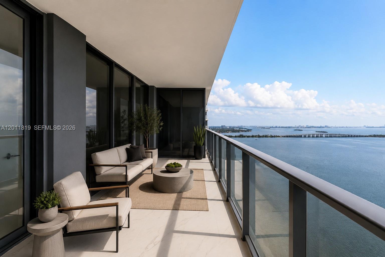 Experience the pinnacle of Miami luxury in this brand-new construction masterpiece on the 25th floor of the prestigious Aria Reserve South Tower. As the first to reside in Residence 2504, you are welcomed into this sophisticated 1-bedroom plus den layout featuring an airy, open-concept design with sleek tile flooring and floor-to-ceiling windows that frame breathtaking panoramic views of the Bay, Intracoastal, and Ocean. The gourmet European-style kitchen is beautifully appointed with quartz countertops and top-tier appliances, while the versatile den offers the perfect footprint for a professional home office or guest retreat.Beyond your door, Aria Reserve unfolds across an unparalleled 5.2-acre waterfront oasis. Residents enjoy world-class amenities including twin sunrise and sunset pools, a state-of-the-art fitness center, and a full-service spa. For the active lifestyle, the grounds feature tennis, pickleball, and basketball courts, alongside a private dog park and a marina with a beach pavilion. Complete with one assigned covered parking space and an on-site waterfront restaurant, this residence offers a resort-caliber lifestyle just minutes from Brickell and Midtown. At $1,150,000, this is a rare opportunity to own a piece of the skyline in the tallest waterfront twin towers in the U.S. Don't miss your chance to live in Miami's most coveted new address.
