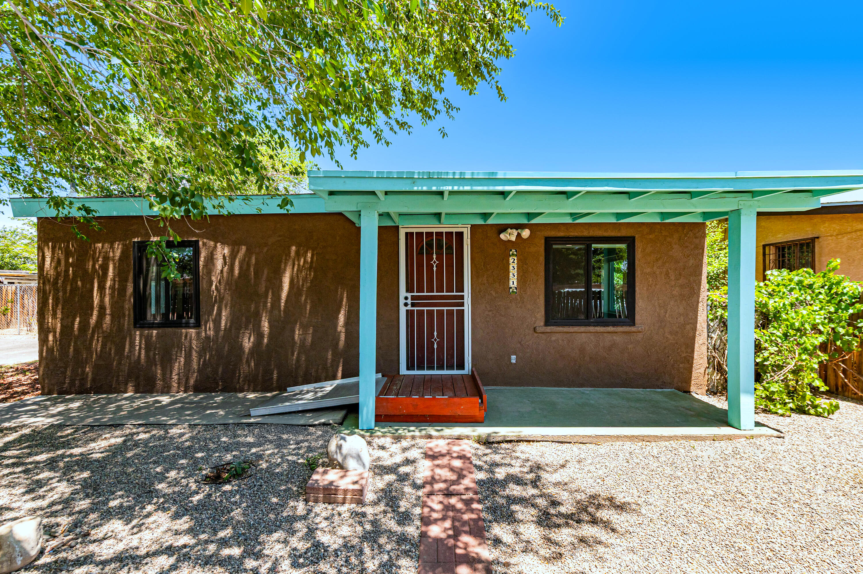 Some homes are updated. Others are reimagined. Located in Albuquerque's desirable Old Town area, this 2-bedroom, 1.5-bath home offers 993 square feet of thoughtfully improved living space. Recent updates include a remodeled kitchen with granite countertops & updated appliances, remodeled bathrooms, most windows updated, updated stucco, & electric driveway. There is warmth & character throughout along with refrigerated air and central forced heat providing year-round comfort. Outside, the generously sized lot offers backyard access, a covered patio, & storage shed, creating flexible space for hobbies, entertaining, or everyday enjoyment. Conveniently located near Old Town, the BioPark, Bosque trails, museums, restaurants, shopping, & downtown Albuquerque. Move-in ready!