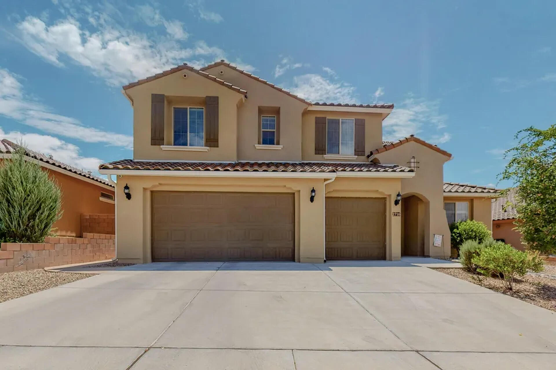 Beautiful move-in ready Pulte-built home in the desirable Cabezon community of Rio Rancho offering approximately 3,875 sq. ft. with 6 bedrooms and 5 bathrooms. Pride of ownership shows throughout this well-maintained residence featuring an open-concept floor plan ideal for everyday living and entertaining. The bright main living area features soaring ceilings and an oversized statement ceiling fan enhancing the spacious feel. The kitchen opens to the living and dining areas with generous cabinetry and counter space. Large bedrooms provide flexibility for guests, office, or multigenerational living. The primary suite offers comfort and privacy. Rare 3-car garage provides excellent storage. Conveniently located near parks, schools, shopping, dining, and major commuter routes in Rio Rancho.