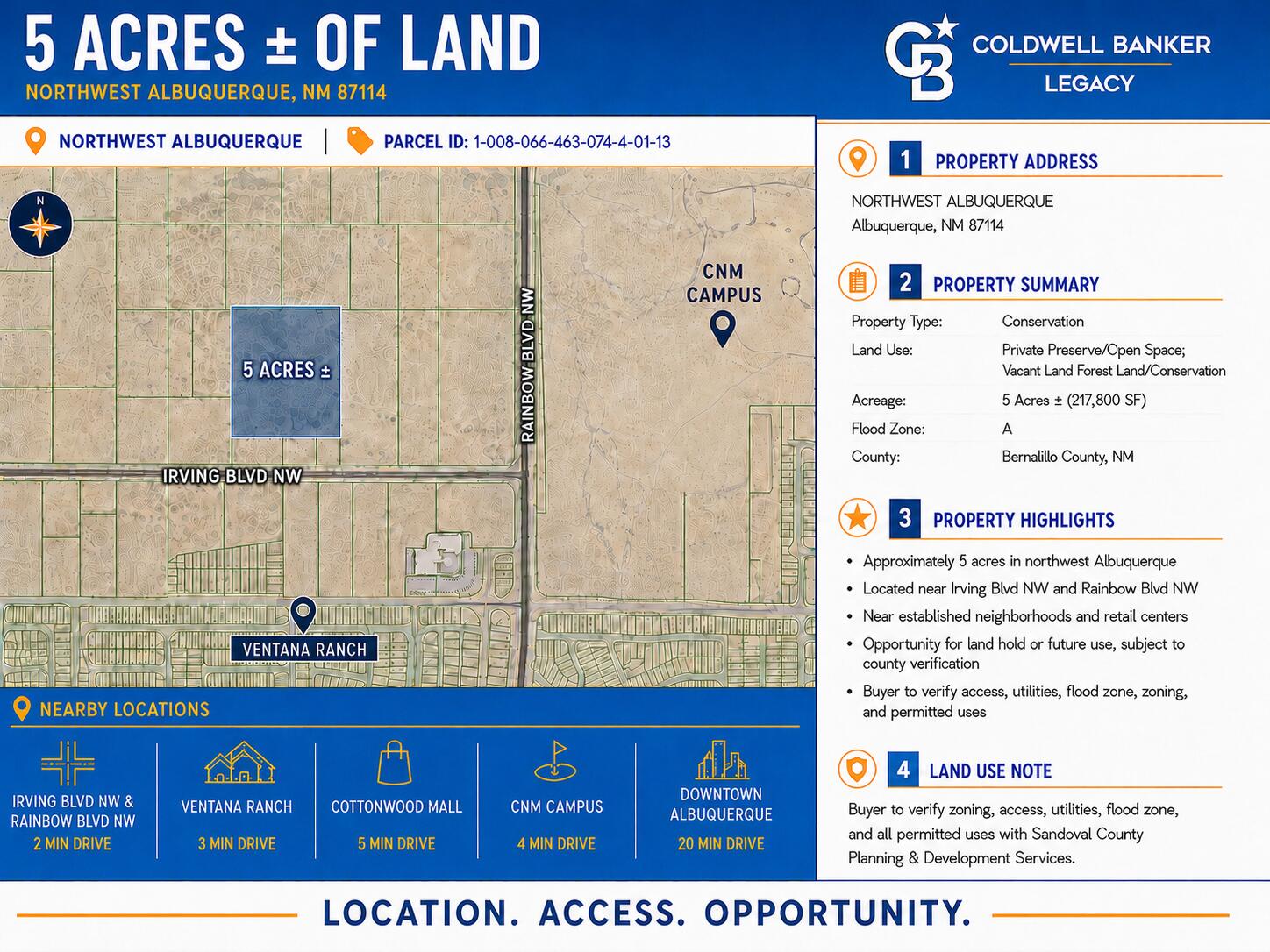 5 Acres Northwest 
