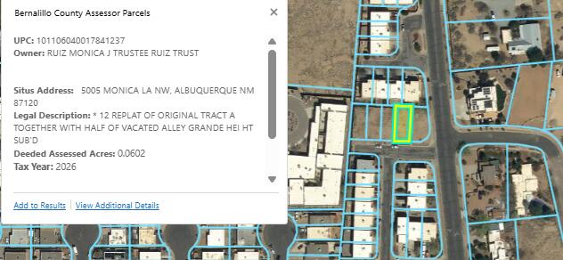 Photo 4 of Land for sale at 5001 Monica La NW, Albuquerque, NM 87120 | MLS# 1109448 | Listing updated on 2026-10-13